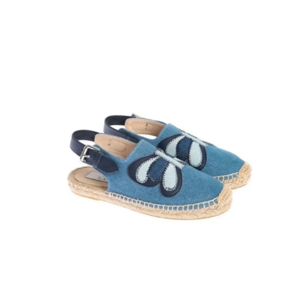 Stella McCartney Kids Blue Butterfly Sandals with box